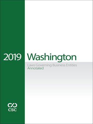 cover image of CSC&reg; Washington Laws Governing Business Entities Annotated